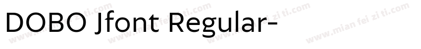 DOBO Jfont Regular字体转换